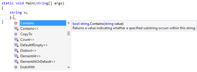 Metody na textovém řetězci string ve Visual Studio - Základní konstrukce jazyka C# .NET