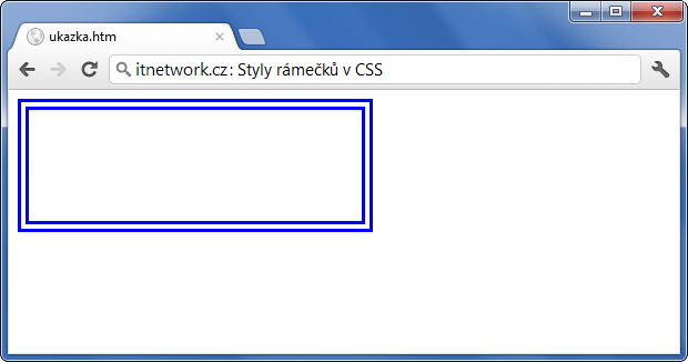 Ukázka rámečku double přes CSS - Rámeček - CSS vlastnosti