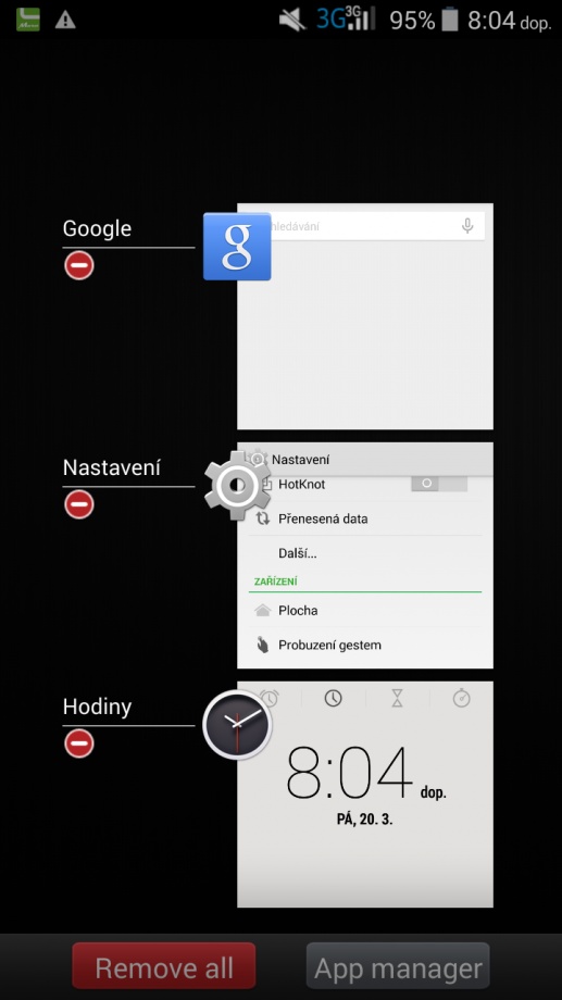 multitaskingové menu - Recenze mobilních telefonů