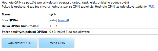 zobrazení informačního okna ke QPINu eObčanky - Kvalifikovaný elektronický podpis