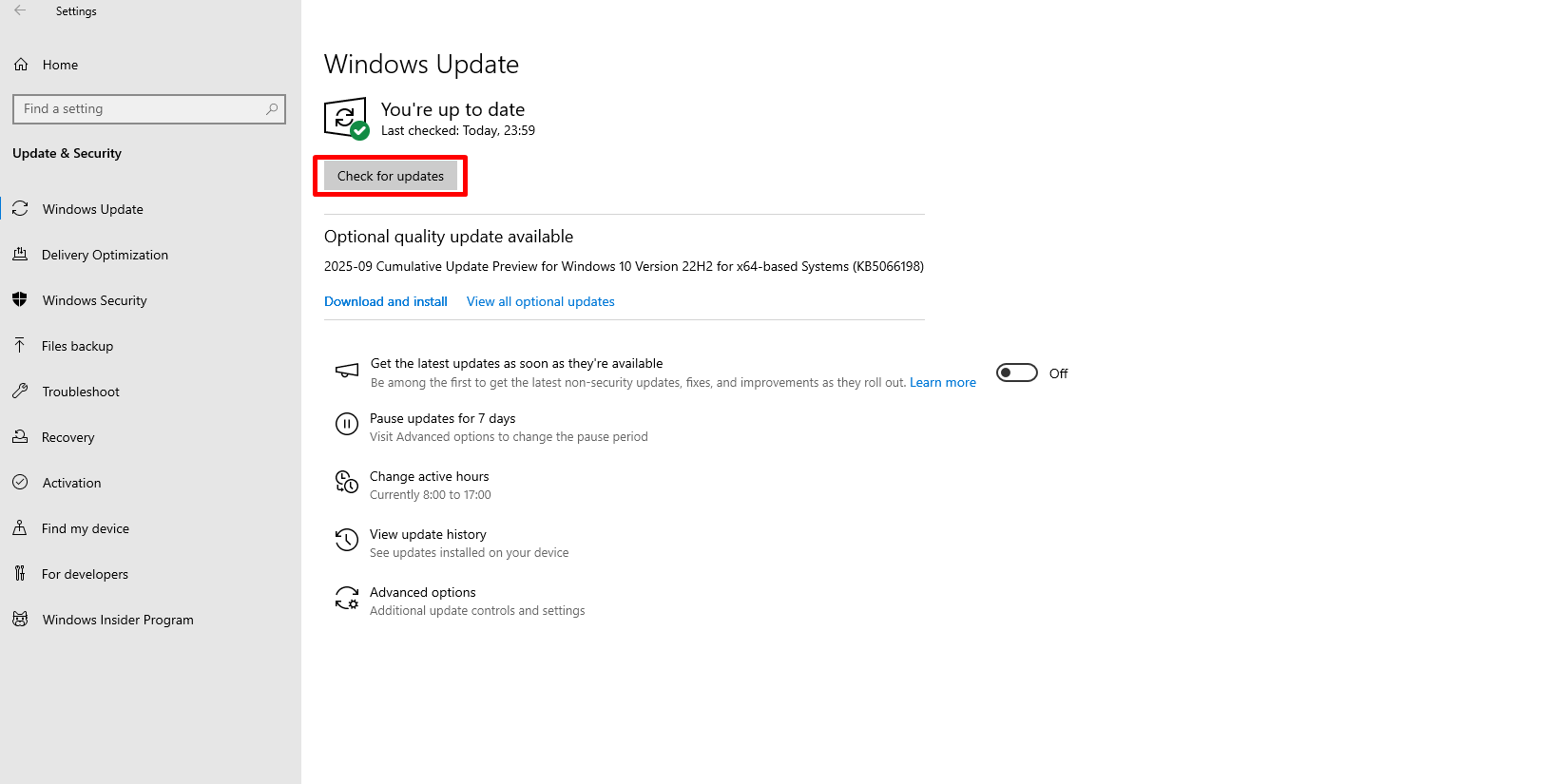 Aktualizace Windows - Základy kybernetické bezpečnosti