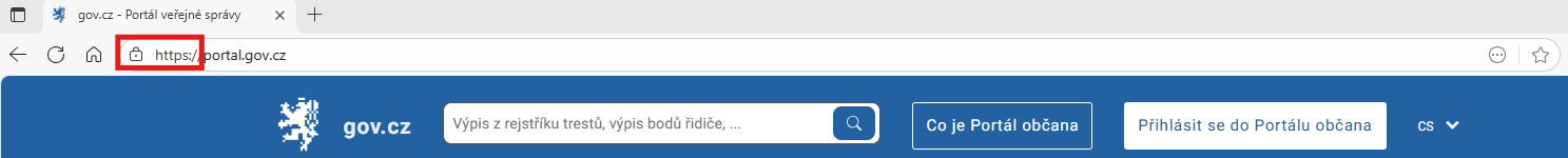 Bezpečné připojení https - Komunikace s úřady
