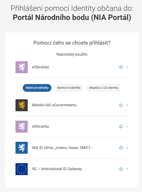 Přihlášení do Portálu občana - Portál občana a datová schránka