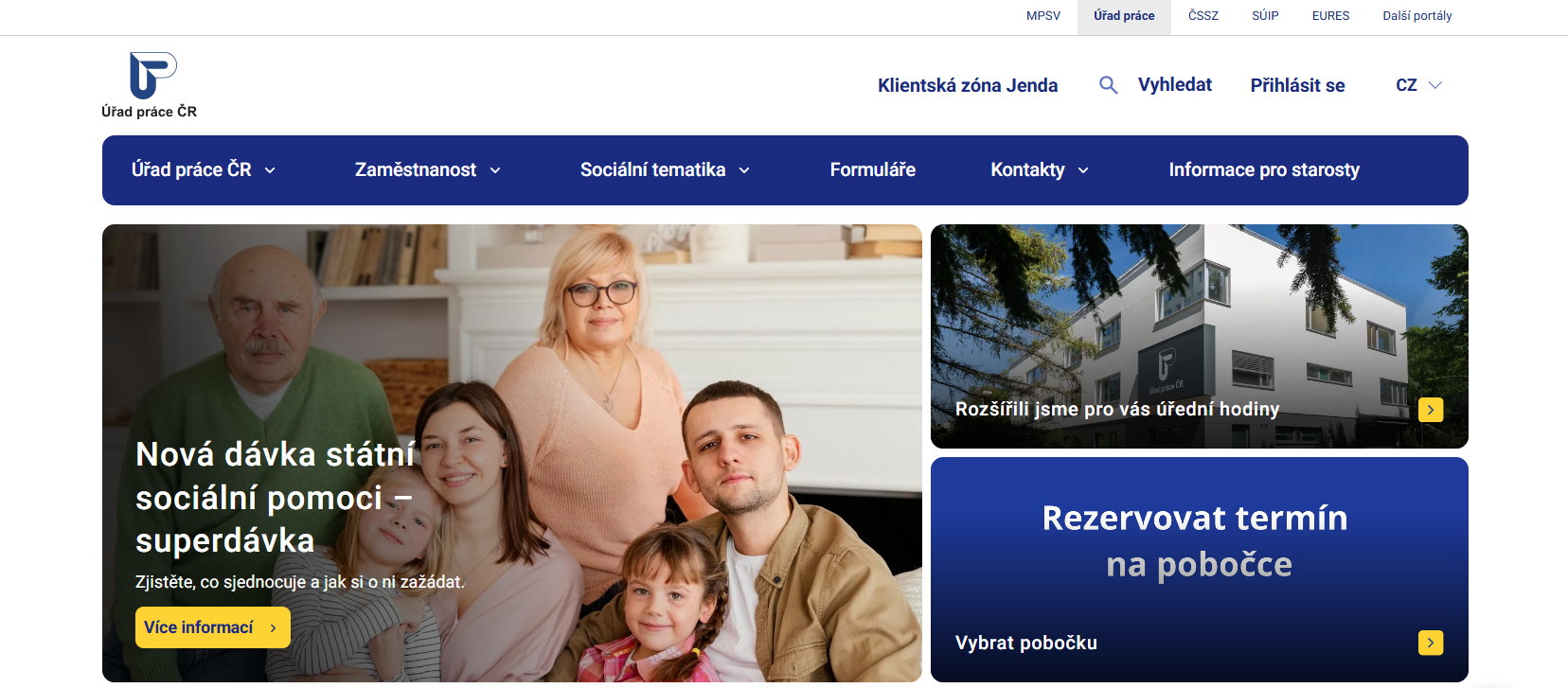 Homepage úřadu práce - Elektronická identita občana