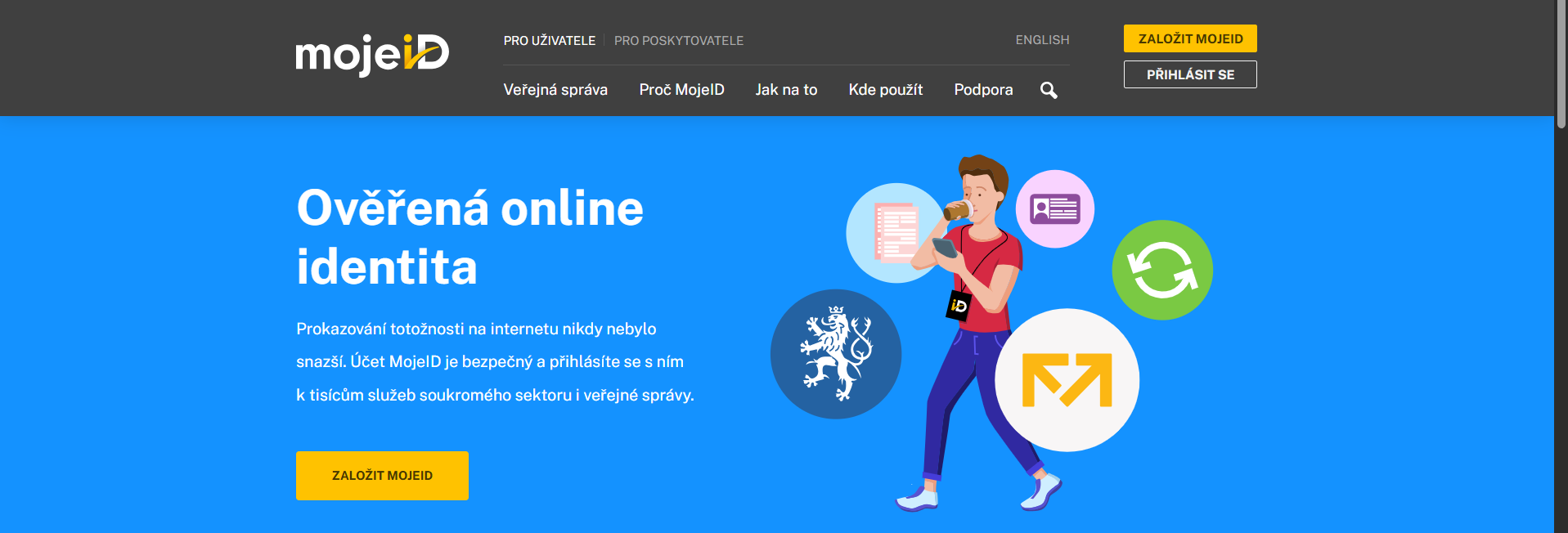 Založení MojeID - Elektronická identita občana