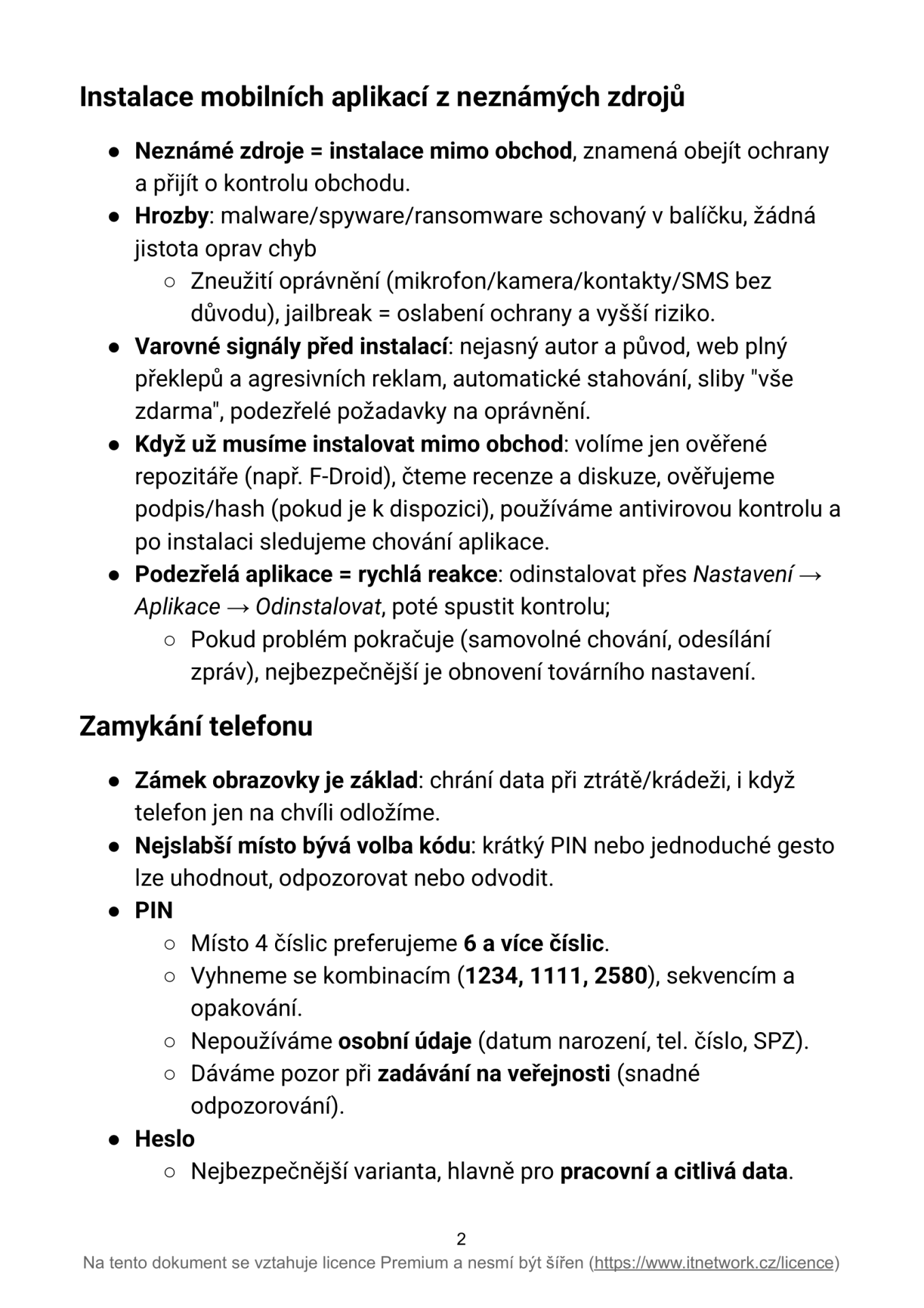 Náhled taháku - Kyberbezpečnost na mobilních zařízeních