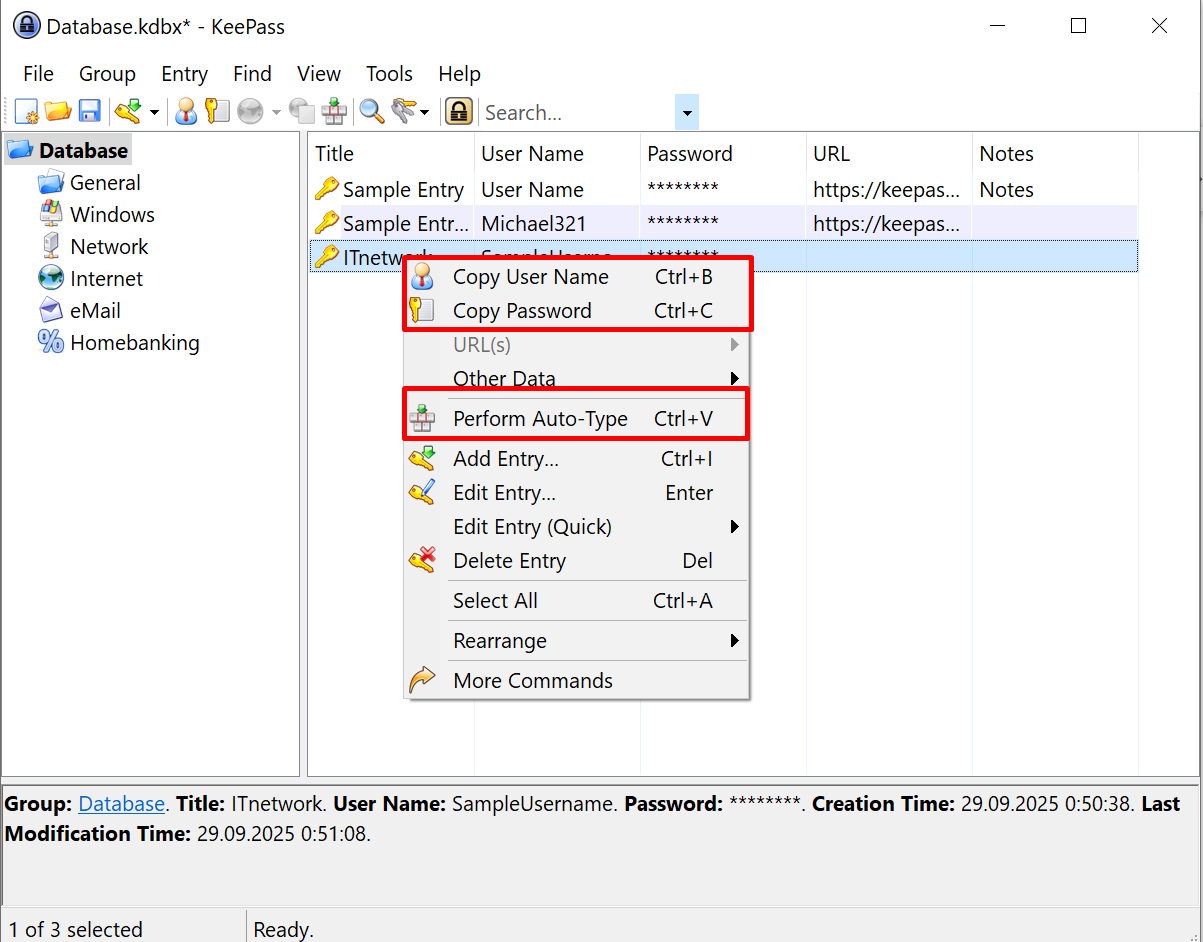 Ukázka použití správce hesel KeePass - Digitální gramotnost