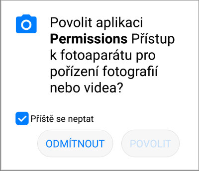 Dialogové okno pro udělení oprávnění - Digitální gramotnost