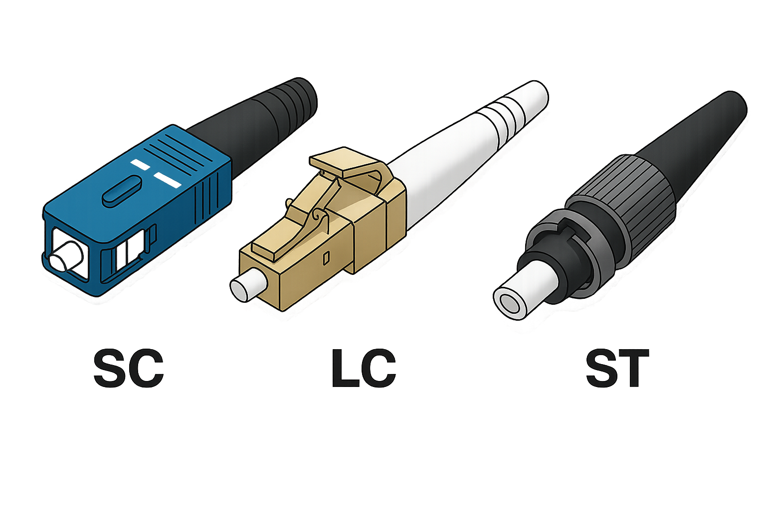 Konektory optických kabelů - Síťové technologie