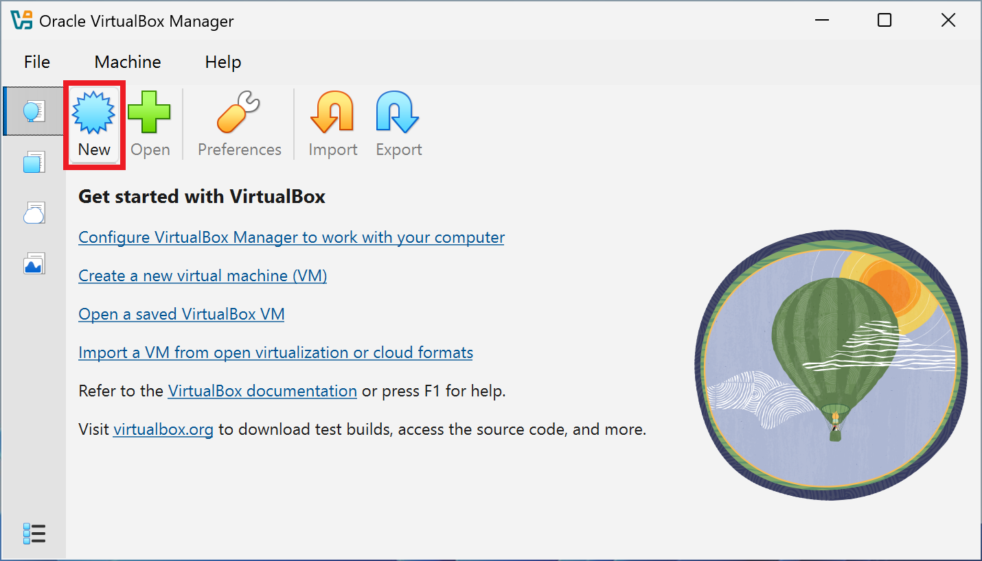 Vytvoření virtuálního počítače ve VirtualBoxu - Windows