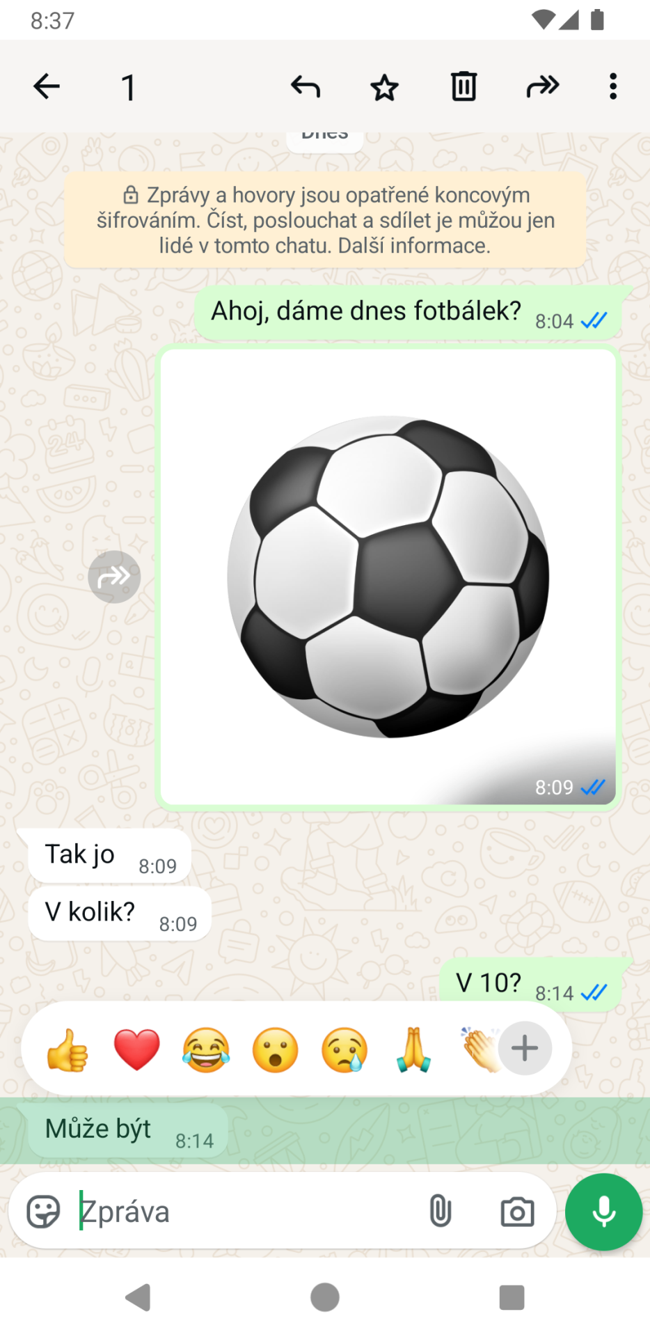Aplikace WhatsApp - Digitální gramotnost