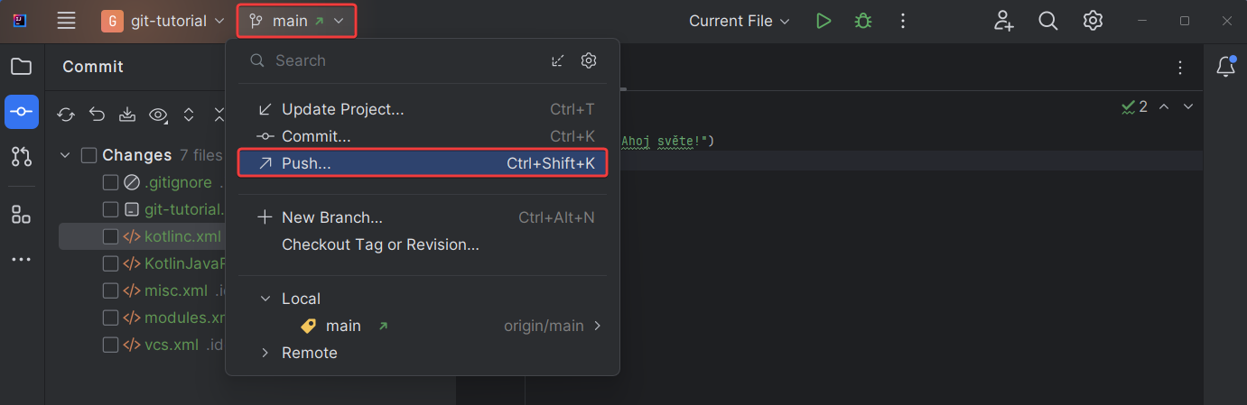 Základní konstrukce jazyka Kotlin