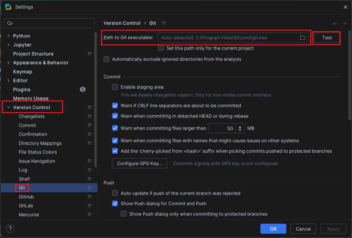 Nastavení Git v PyCharmu - Základní konstrukce jazyka Python