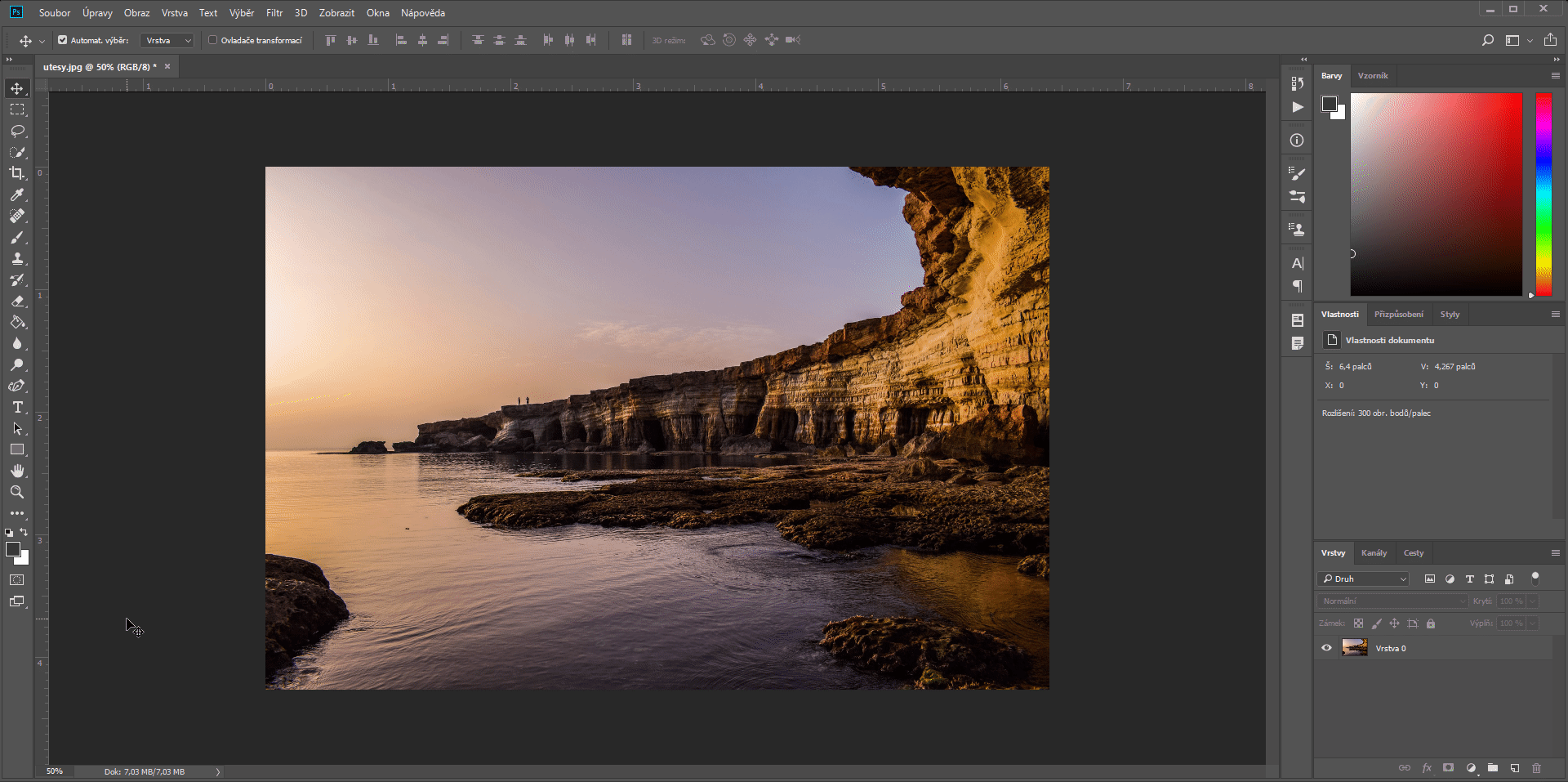Postup pro aplikaci nástroje rozmazání v Adobe Photoshop - Základy Adobe Photoshop