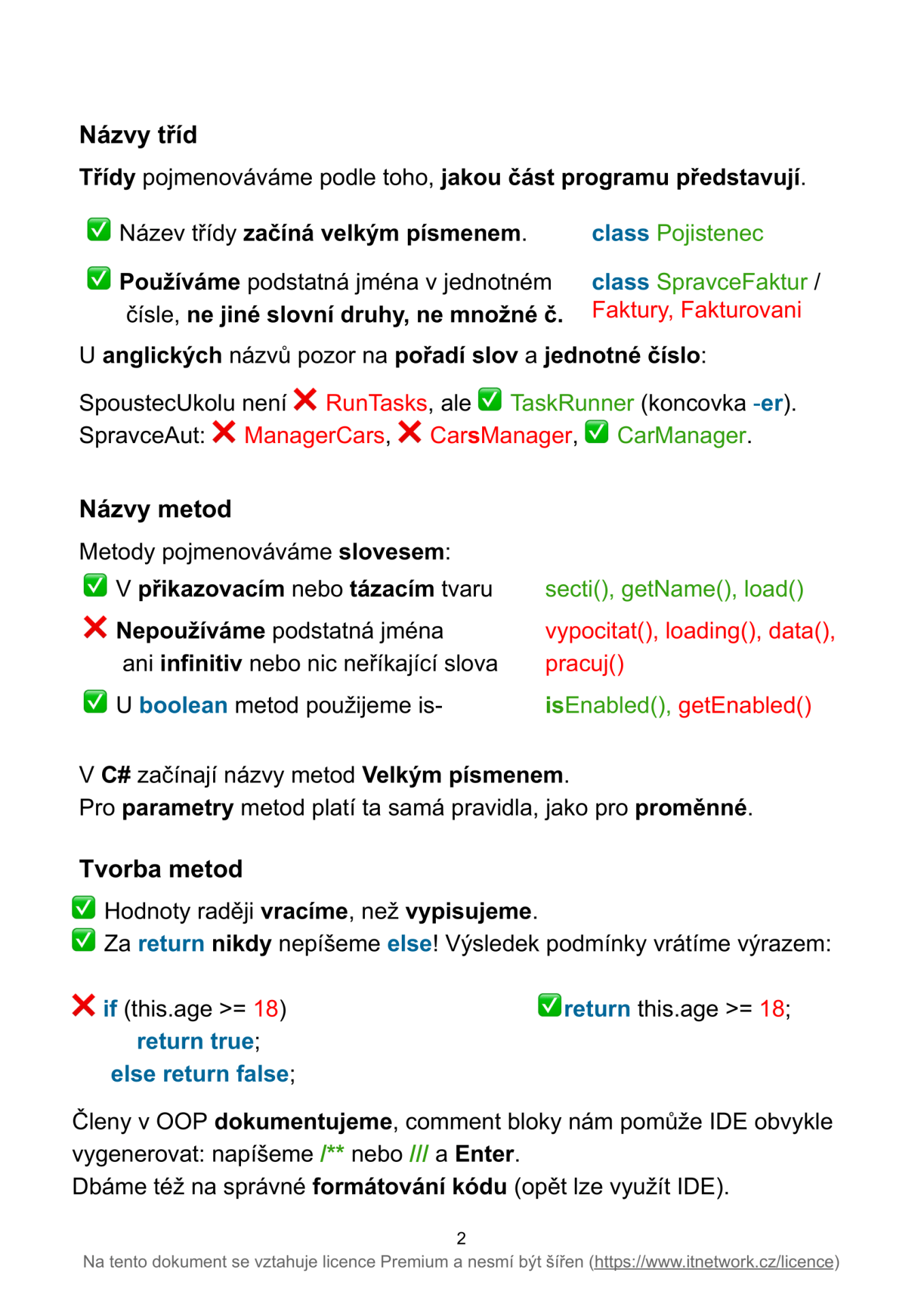 Tahák Best practices