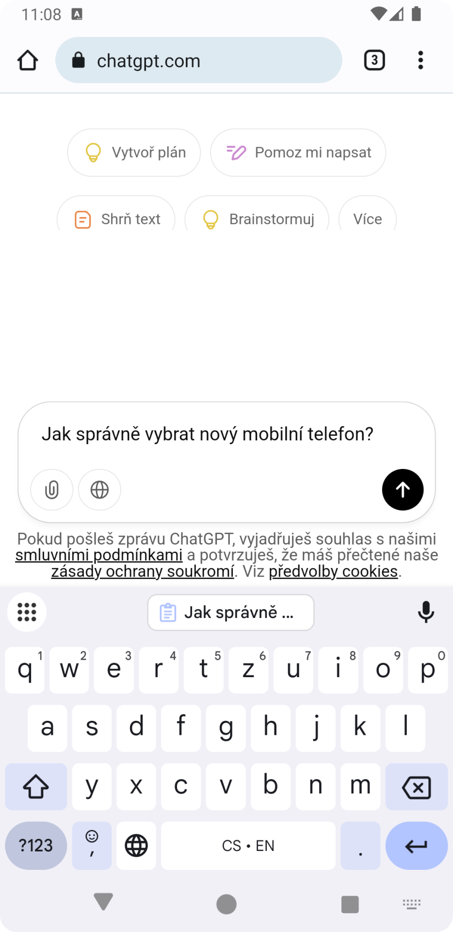 Dotaz pro ChatGPT - Základy práce se smartphonem