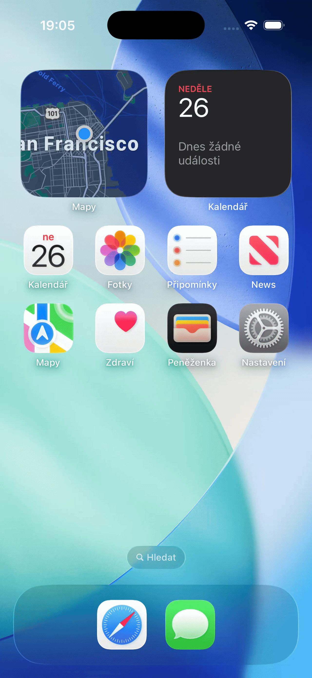 Ukázka klepnutí - Základní ovládání telefonu 