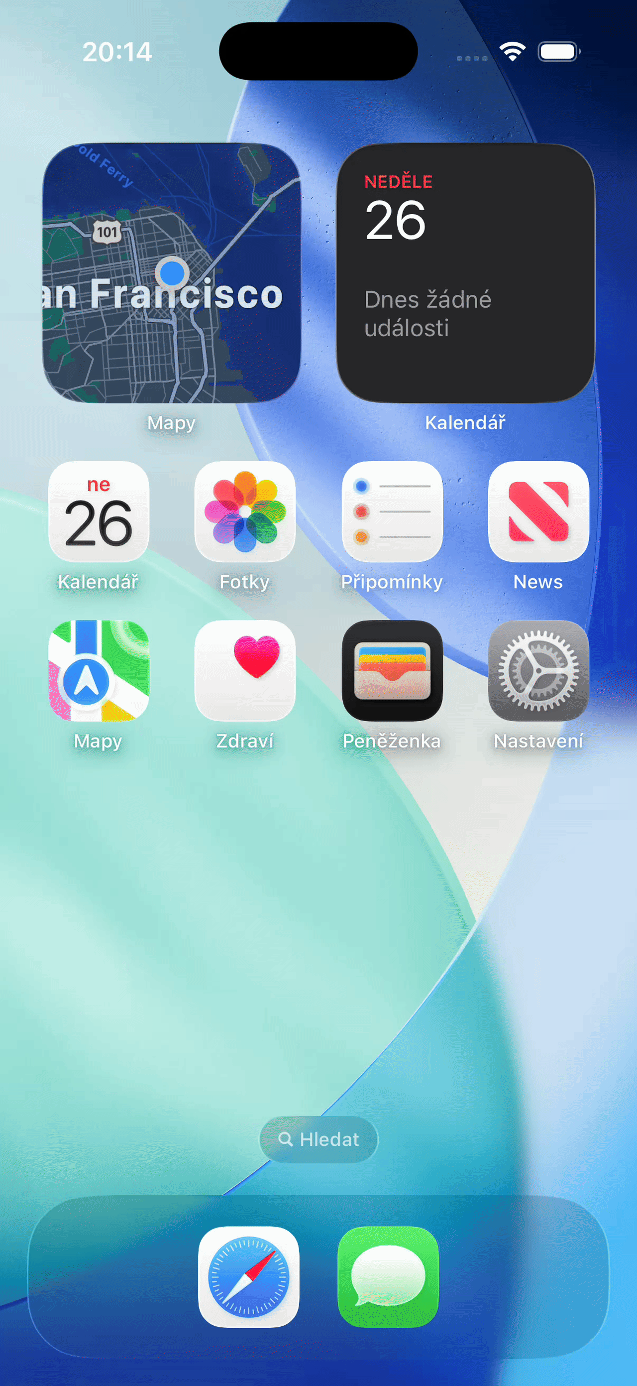Gesto přejetí do stran na iPhonu - Základní ovládání telefonu 