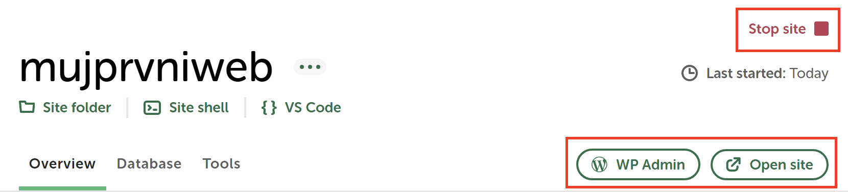Ovládací tlačítka - WordPress - Základy
