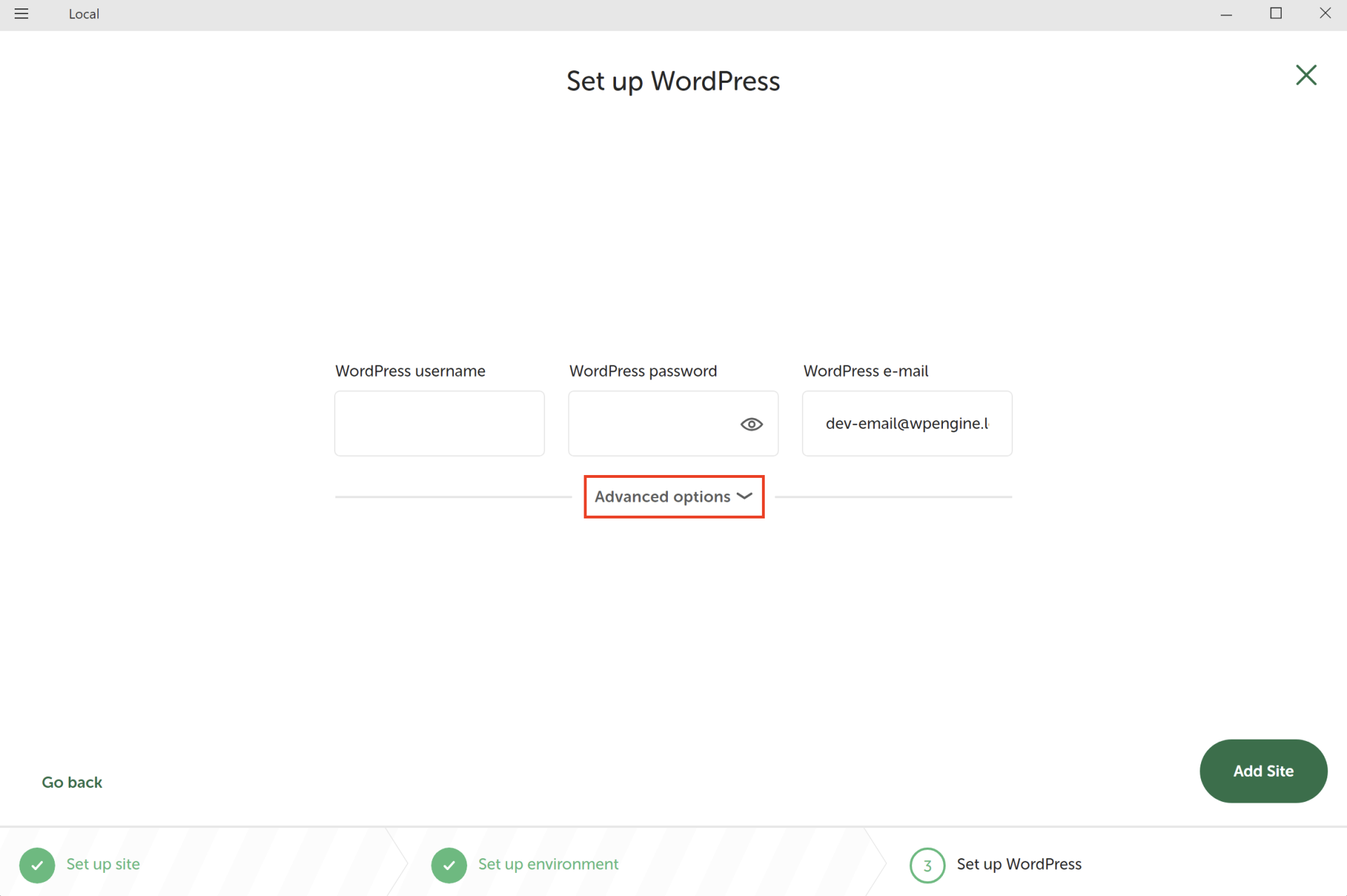 Nastavení přístupových údajů - WordPress - Základy