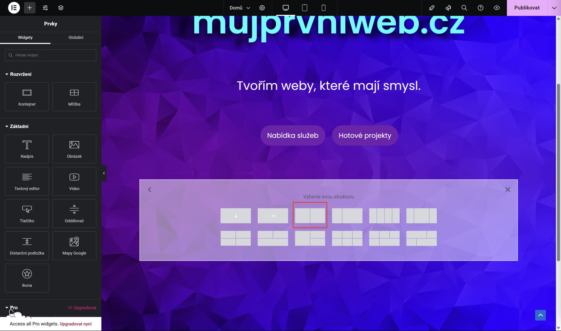 Struktura flexboxu. - WordPress - Základy