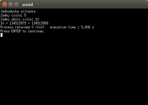 Chyba - Linux a programování v jazyce C