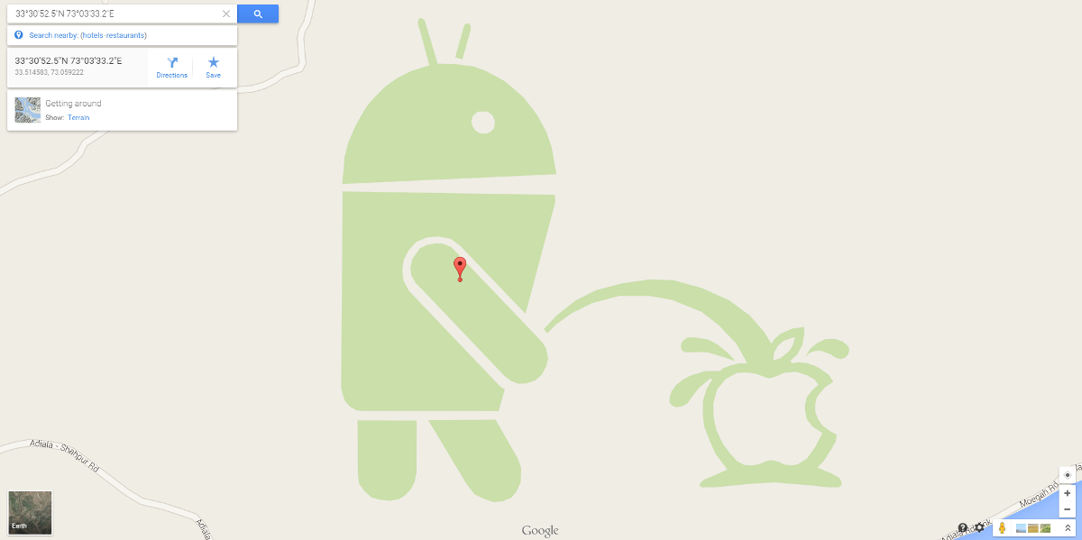 močící Android v Google mapách - Zprávy ze světa softwaru