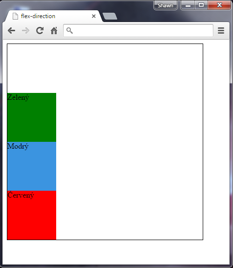 Vlastnost flex-direction v CSS 3 - Ostatní CSS vlastnosti