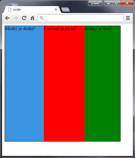 Vlastnost order v CSS 3 - Ostatní CSS vlastnosti