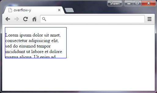 Vlastnost overflow-y v CSS 3 - Pozicování a velikost - CSS vlastnosti