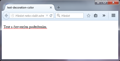 Vlastnost text-decoration-color v CSS 3 - Text a písmo - CSS vlastnosti