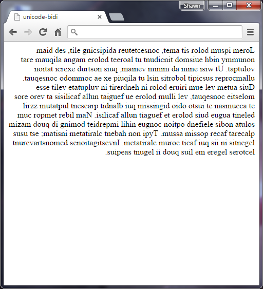 Vlastnost unicode-bidi v CSS 3 - Text a písmo - CSS vlastnosti