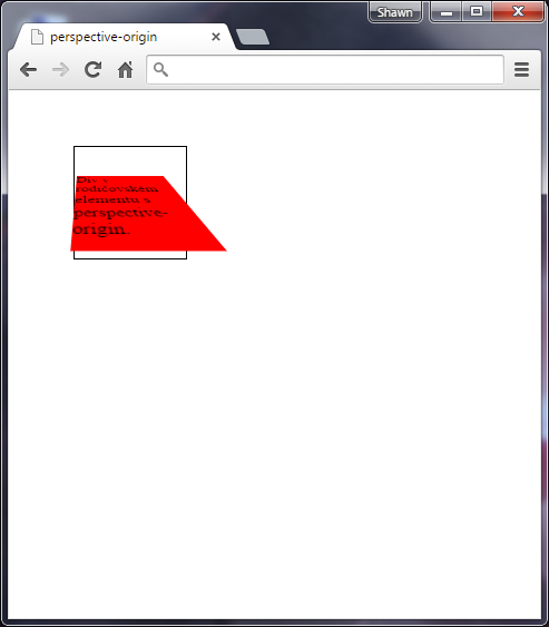 Vlastnost perspective-origin v CSS 3 - Ostatní CSS vlastnosti