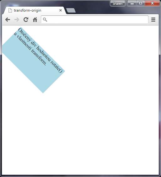 Vlastnost transform-origin v CSS 3 - Ostatní CSS vlastnosti