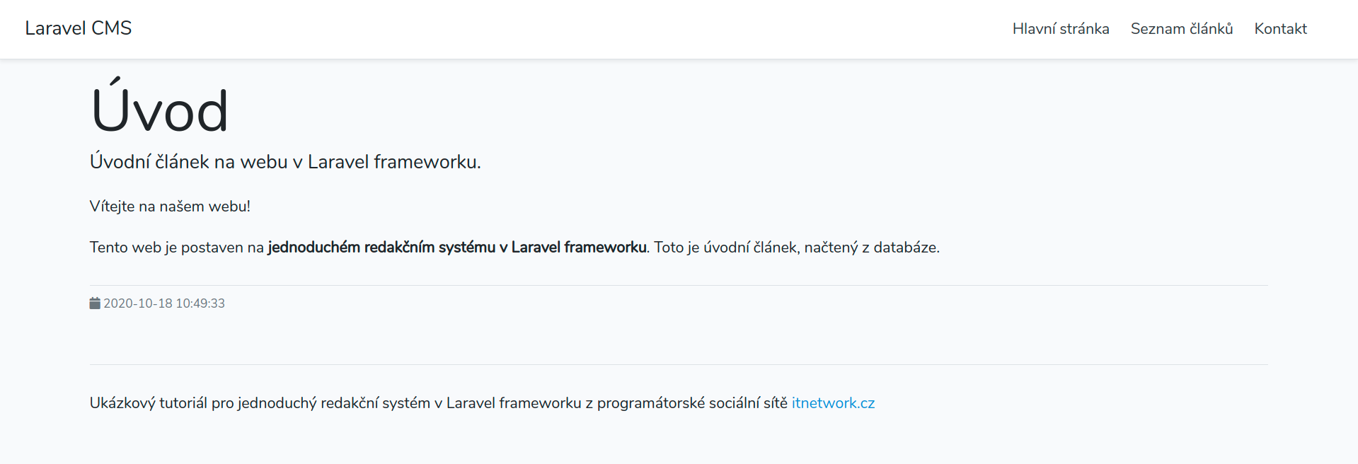 Vylepšení zobrazení článku v Laravel frameworku pro PHP pomocí vlastních stylů - Laravel framework pro PHP