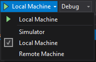 Debug - Windows 10 aplikace v C# .NET