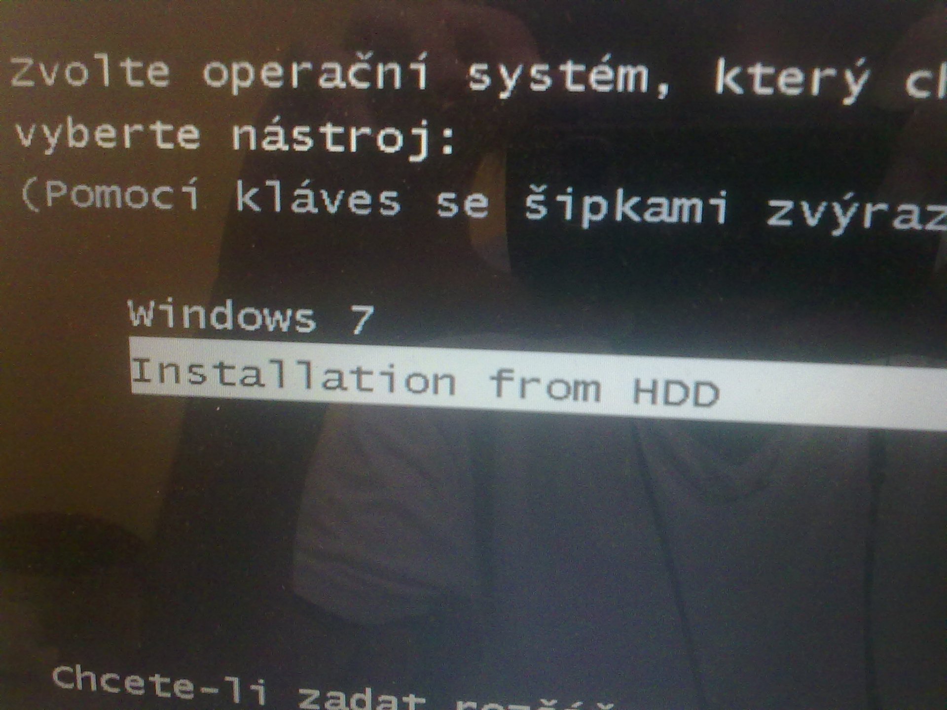 Instalace Windows z HDD - Windows