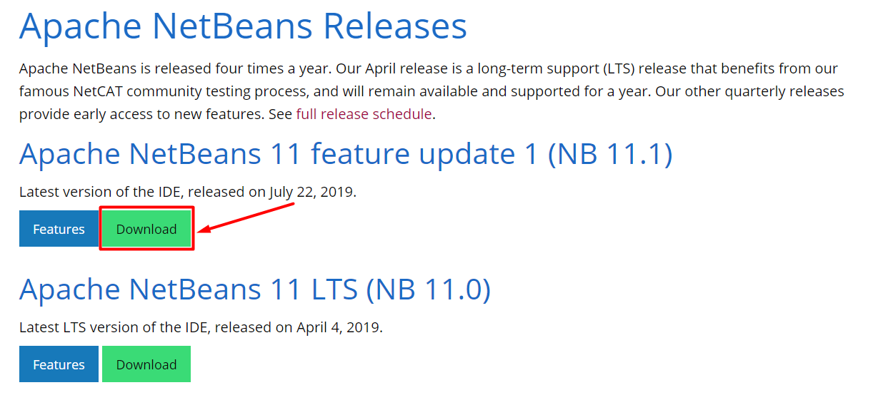 Stažení nových Apache NetBeans - Kompilace manuálně v Javě