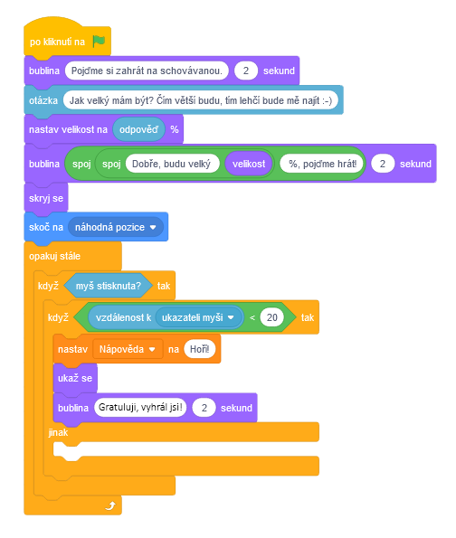 Kočičáka jsme našli - Scratch