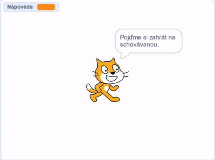 Kočičák hraje na schovávanou - Scratch