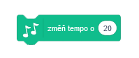 Blok změň tempo - Scratch