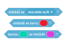 Bloky zaznamenávající dotek - Scratch