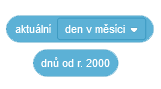 Bloky pro práci s datem - Scratch