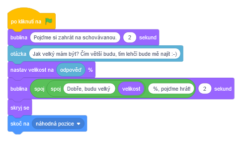 Kočičák se schoval - Scratch