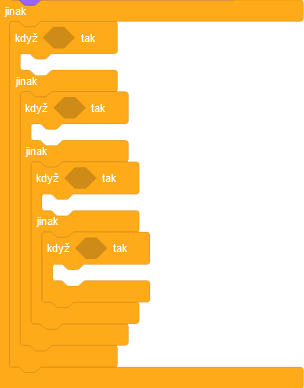 Příprava podmínek pro nápovědu - Scratch