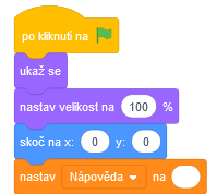 Dokončení programu na schovávanou - Scratch