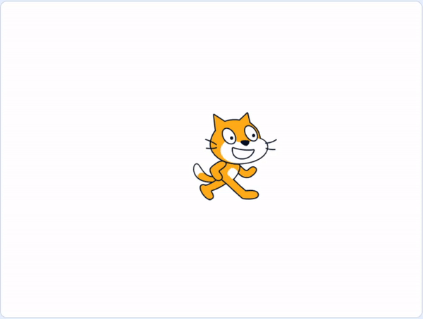 Kočičák chodí pryč a zdraví - Scratch