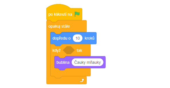 Kočičák se chystá být vychovaný - Scratch