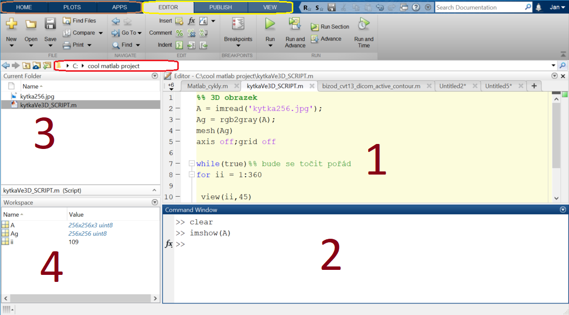 Uživatelské prostředí MATLAB - Matlab