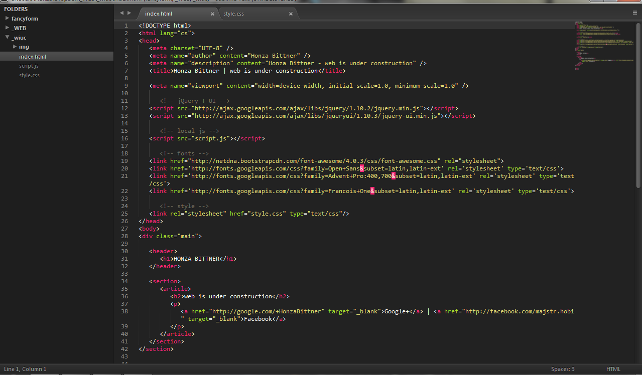 Sublime Text - Moderní a profesionální webové portfolio